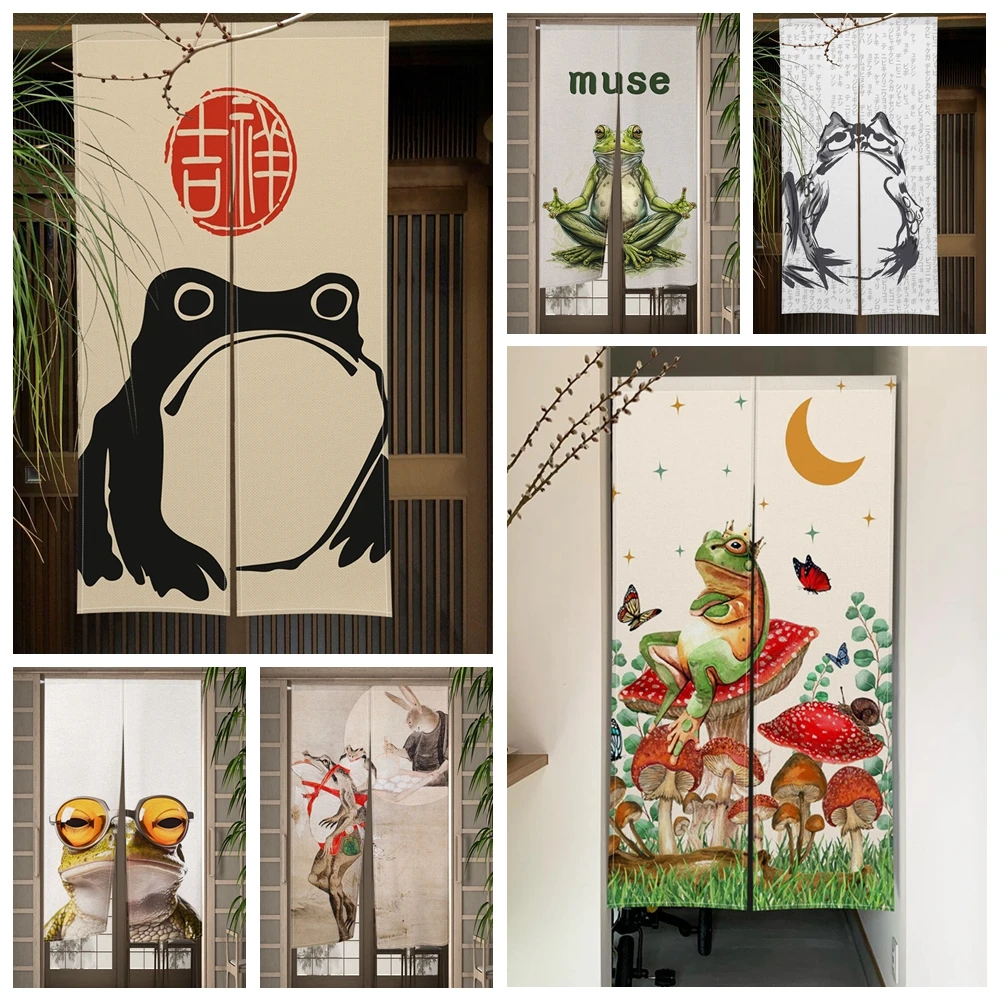 Noren Curtain Doorway - Rideau de porte japonais grenouille, animaux