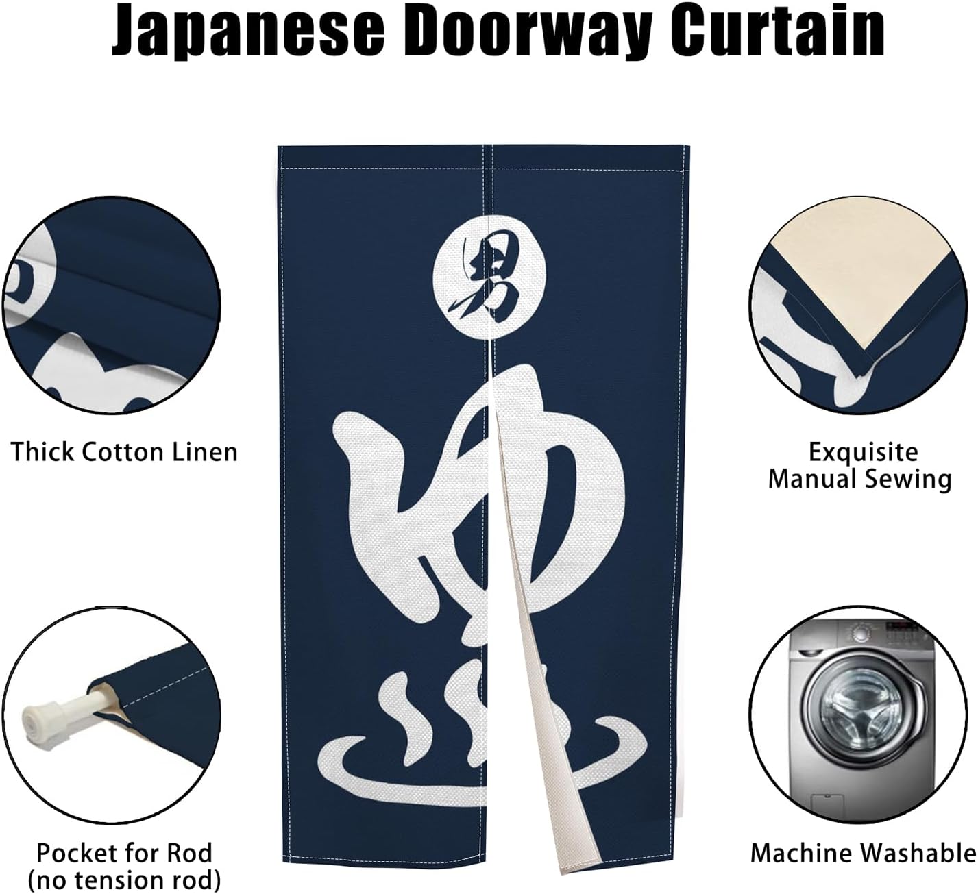 Long rideau de porte Noren jap - Noren Curtain Doorway avis et prix